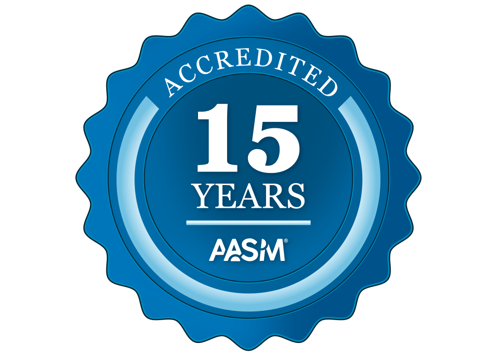 Accredited for 15 Years from AASM
